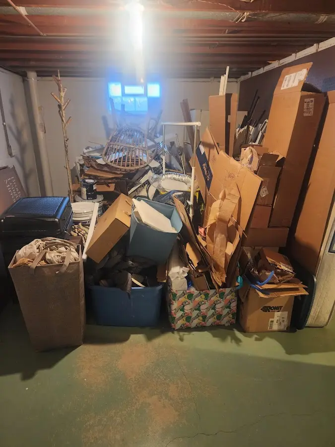 Roll-off dumpster container at job site for Concrete Dumpster Rental in Washington Court House